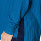 Basic Bae - Chic Ribbed Round Neck Slit Tee