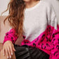 Adora - Color Block Leopard Sweater