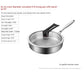 316l Stainless Steel Frying Pan with Glass Lid
