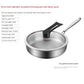 316l Stainless Steel Frying Pan with Glass Lid