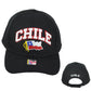 Chile South America Country Black Curved Bill Adjustable Adults Men Hat Cap