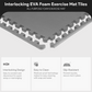 BalanceFrom Fitness 24 Sq Ft Interlocking EVA Foam Exercise Mat Tiles, Gray