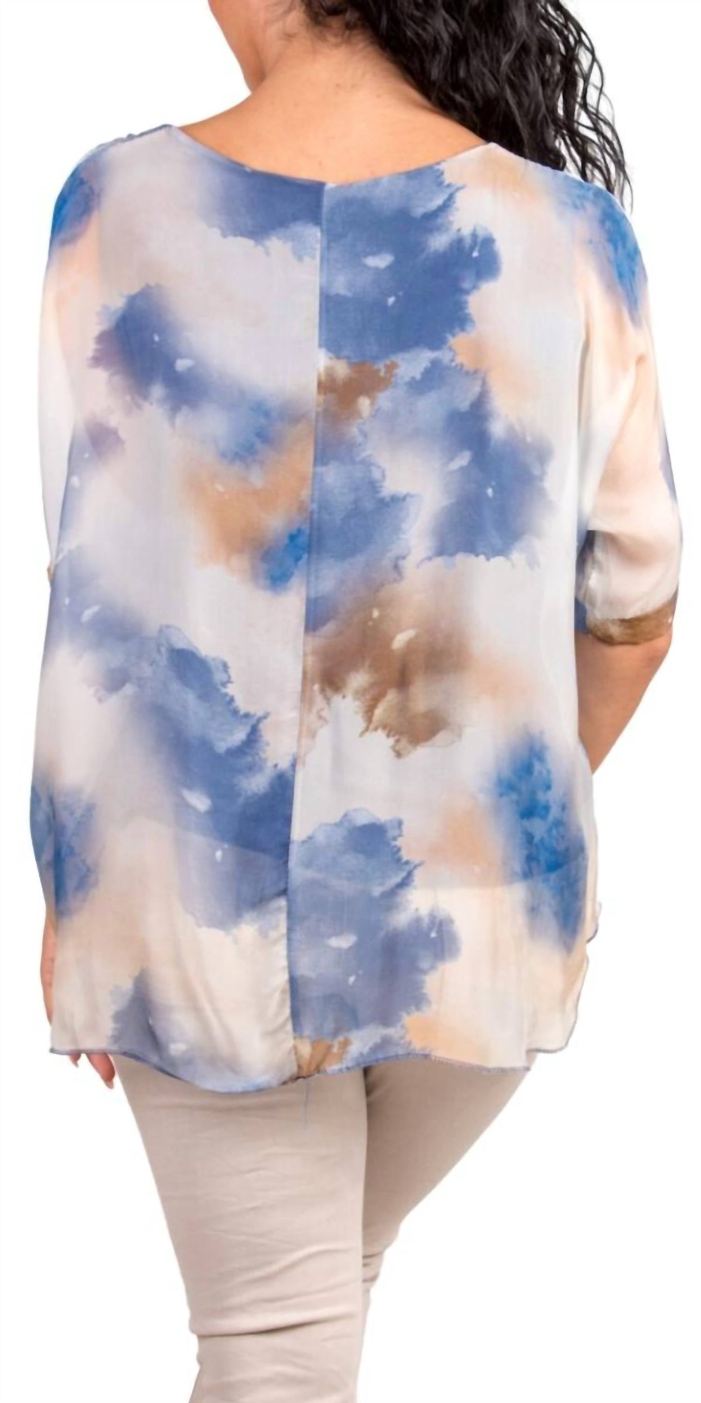 Gigi Moda - Carmelina Watercolor Silk Kaftan