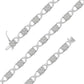 स्टर्लिंग सिल्वर रोज़-कट डायमंड लव लॉक्स लिंक ब्रेसलेट (1.00cttw, I-J कलर, I3-प्रोमो क्लैरिटी)