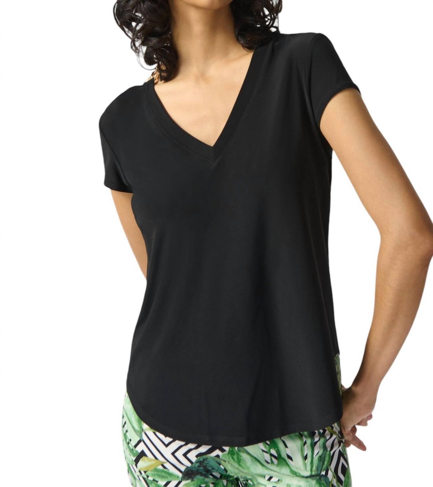 Joseph Ribkoff - CASUAL V-NECK TOP