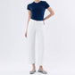 Flying Monkey - High Rise Cuffed Crop Barrel Jeans