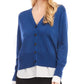 Karen Kane Dark Blue Layered Cardigan Sweater