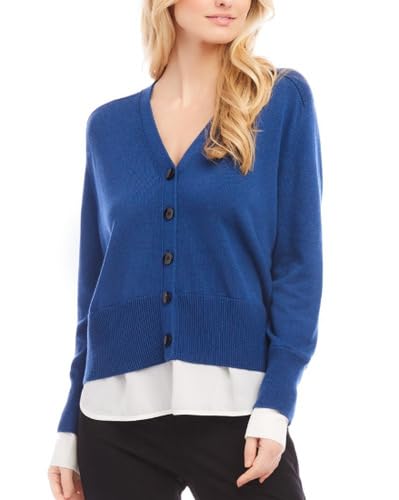 Karen Kane Dark Blue Layered Cardigan Sweater