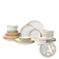 32 Pcs White Ceramic Dinnerware Set Service for 8