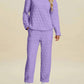 Trendsi - Double Take Full Size Texture Round Neck Long Sleeve Top and Pants Set
