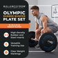 BalanceFrom Fitness 160 Pound Olympic Bumper Strength Training Weight Plate Set