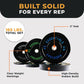 BalanceFrom Fitness 160 Pound Olympic Bumper Strength Training Weight Plate Set