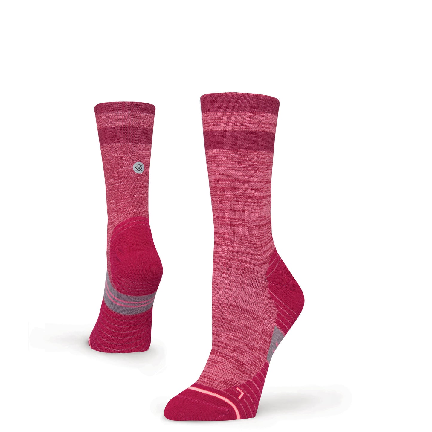 Stance Women's Uncommon Solid Crew Socks 3 Pack Fuchsia Size Medium (Shoes Size 8-10.5 US)