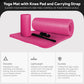 BalanceFrom Fitness 1" Extra Thick Yoga Mat w/Knee Pad and Carrying Strap, Pink