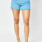 Judy Blue - Mid Rise Frayed Hem Denim Shorts