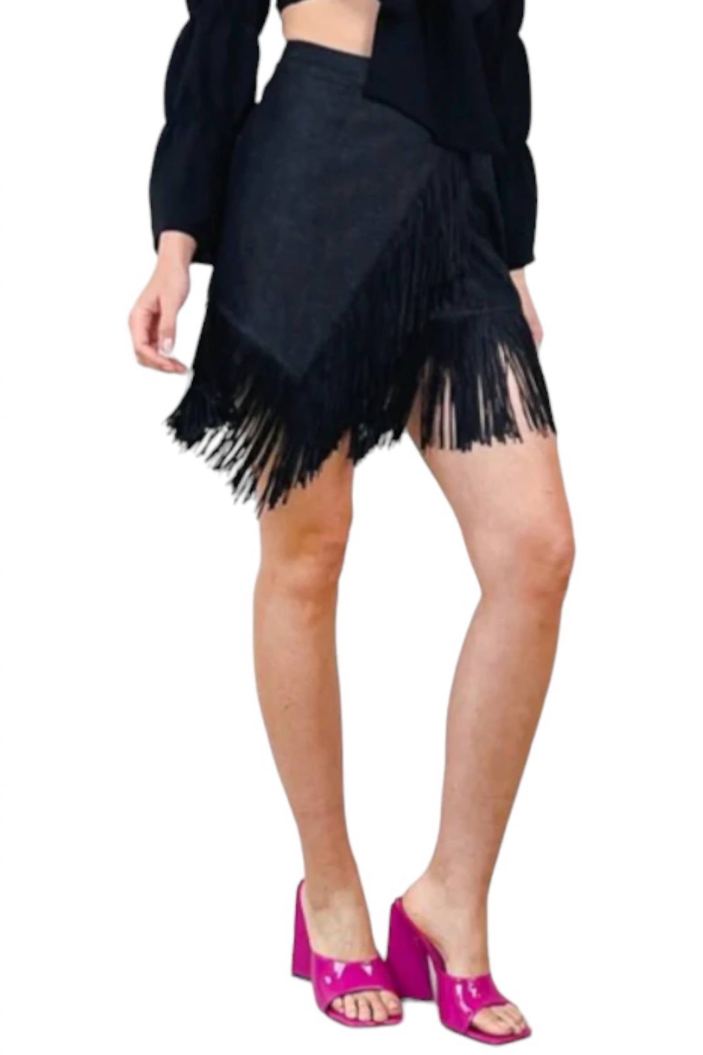 Cloud Ten - Wrap Me In Fringe Skirt