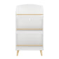 Bookshelf 3 Tier Book Organizer With Toy Storage - White