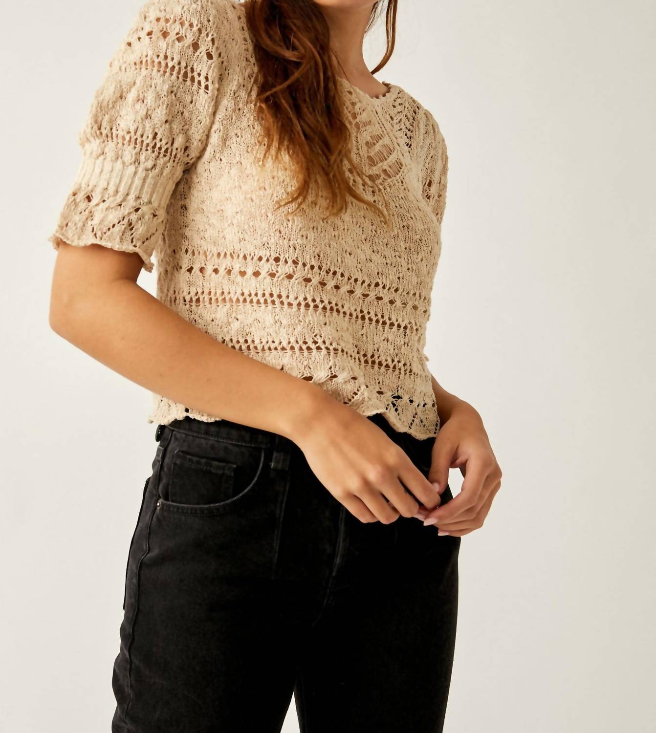 Free People - Country Romance Textured Sweater