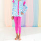 Laree + Co. - Girls Sage Bamboo Long Sleeve Peplum Legging Set