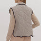 Entro - Women's Stripe Oversized Quilted Gilet Top