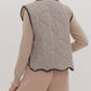 Entro - Women's Stripe Oversized Quilted Gilet Top