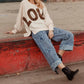 Bibi - Denim Washed Star Patched Jeans