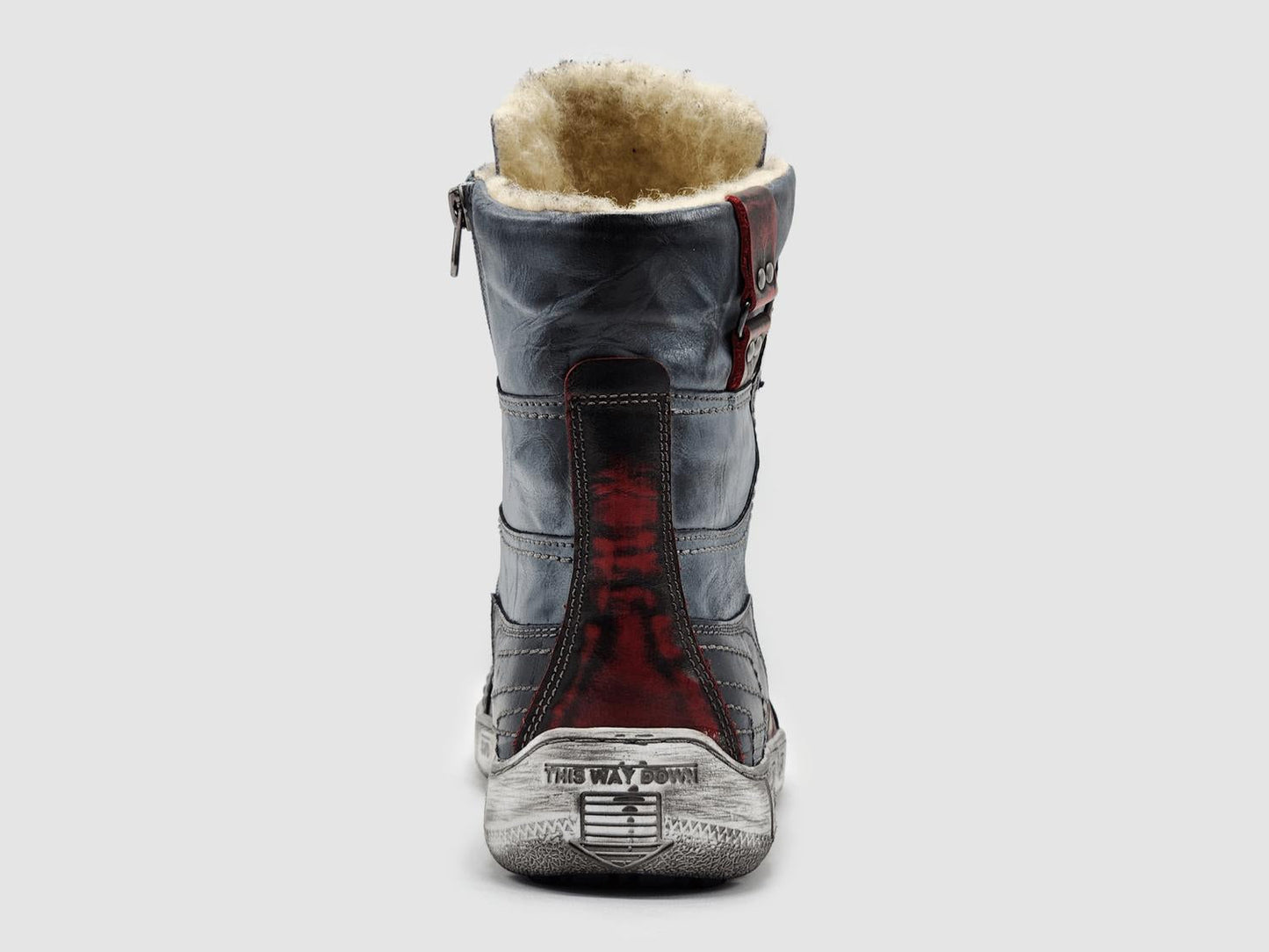 Kcr Group - Men's Tall Comfort Thick Wool-lined Zip-up Leather Boots