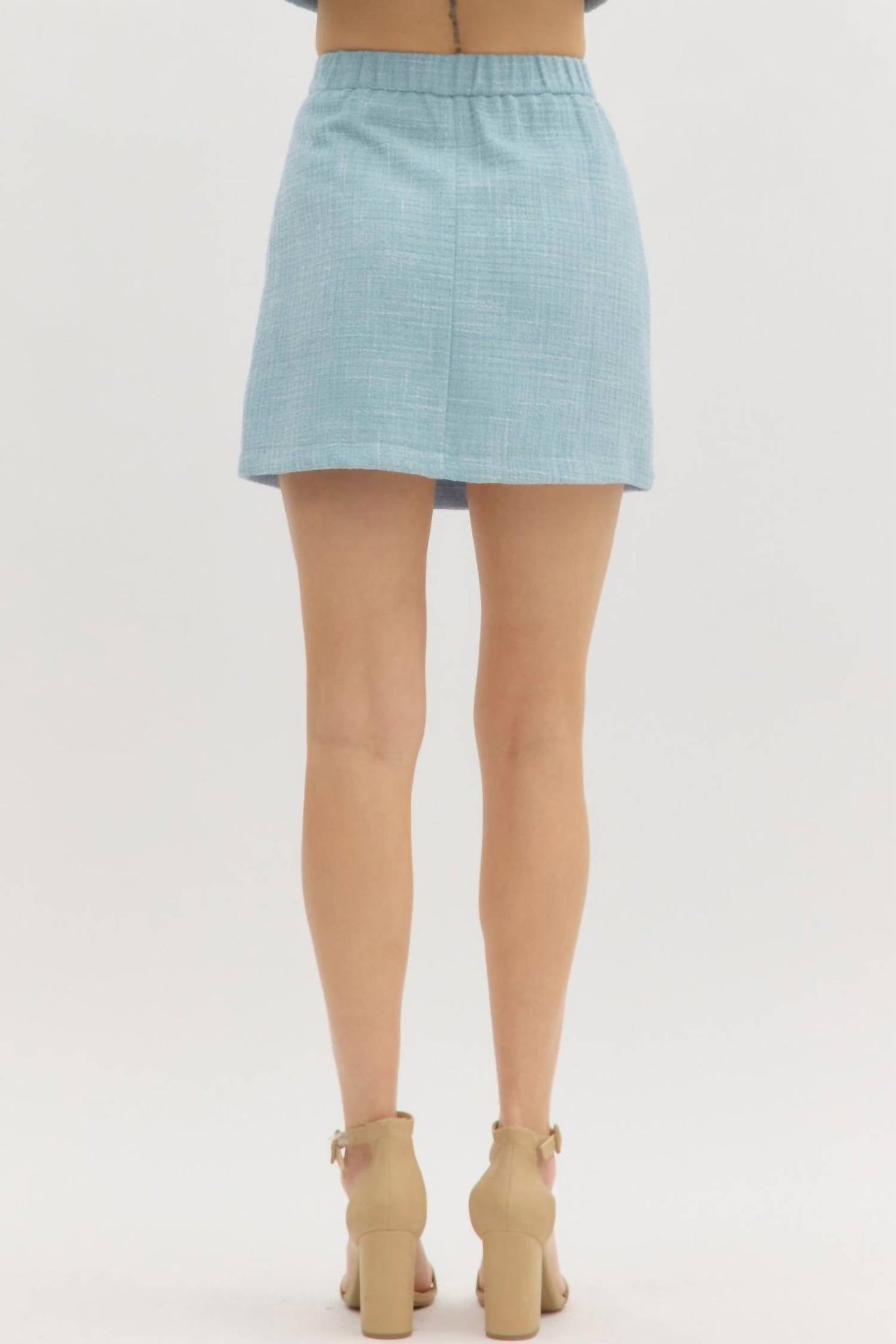 Entro - Textured Band Mini Skirt