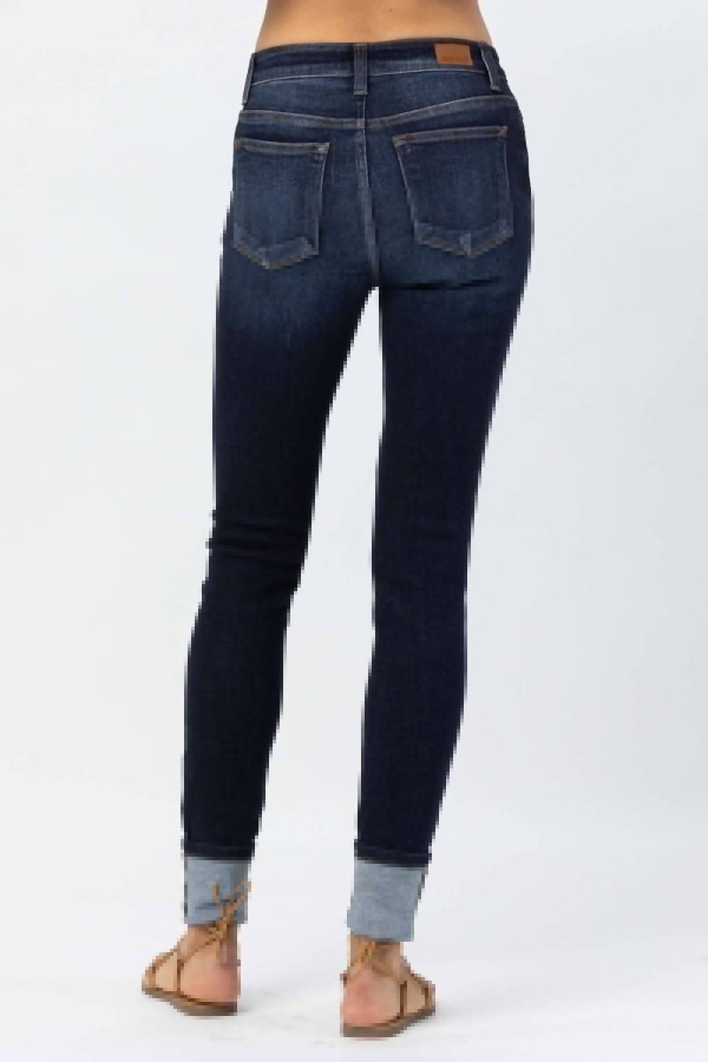 Judy Blue - Mid Rise Long Inseam Skinny Denim Jeans