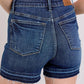 Judy Blue - High Waist Tummy Control Destroy Release Hem Denim Short