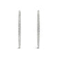 14k White Gold Slim Two Sided Diamond Hoop Earrings (1 1/2 cttw)