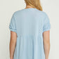 Entro - Waffle Knit Babydoll Top