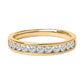 14K Yellow Gold 1/2 Cttw Round Diamond 11 Stone Channel Set Band