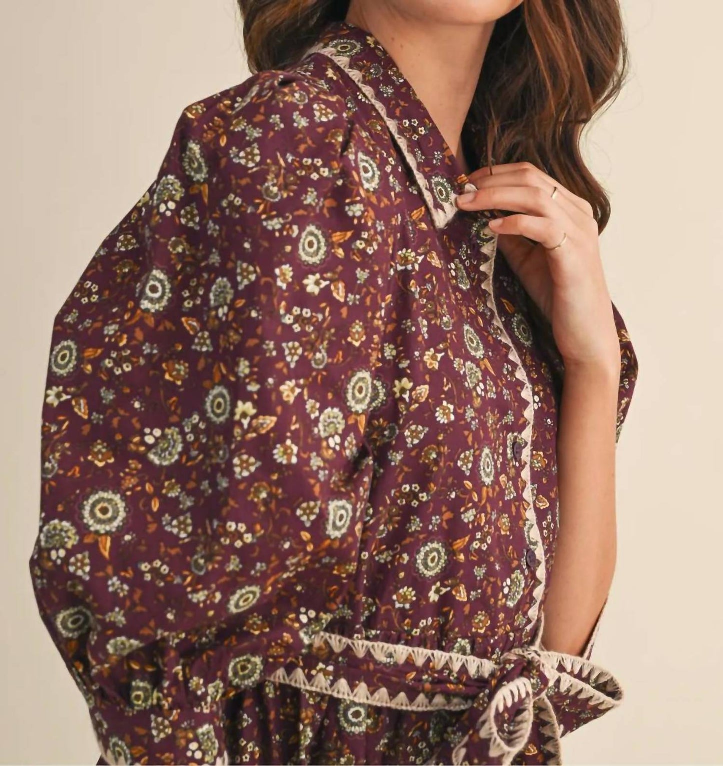 &Merci - Blanket Stitch Floral Mini Dress