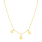 14k Yellow Gold Mom Necklace with Circle Drops