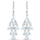 3.96 Carat Genuine Aquamarine .925 Sterling Silver Earrings