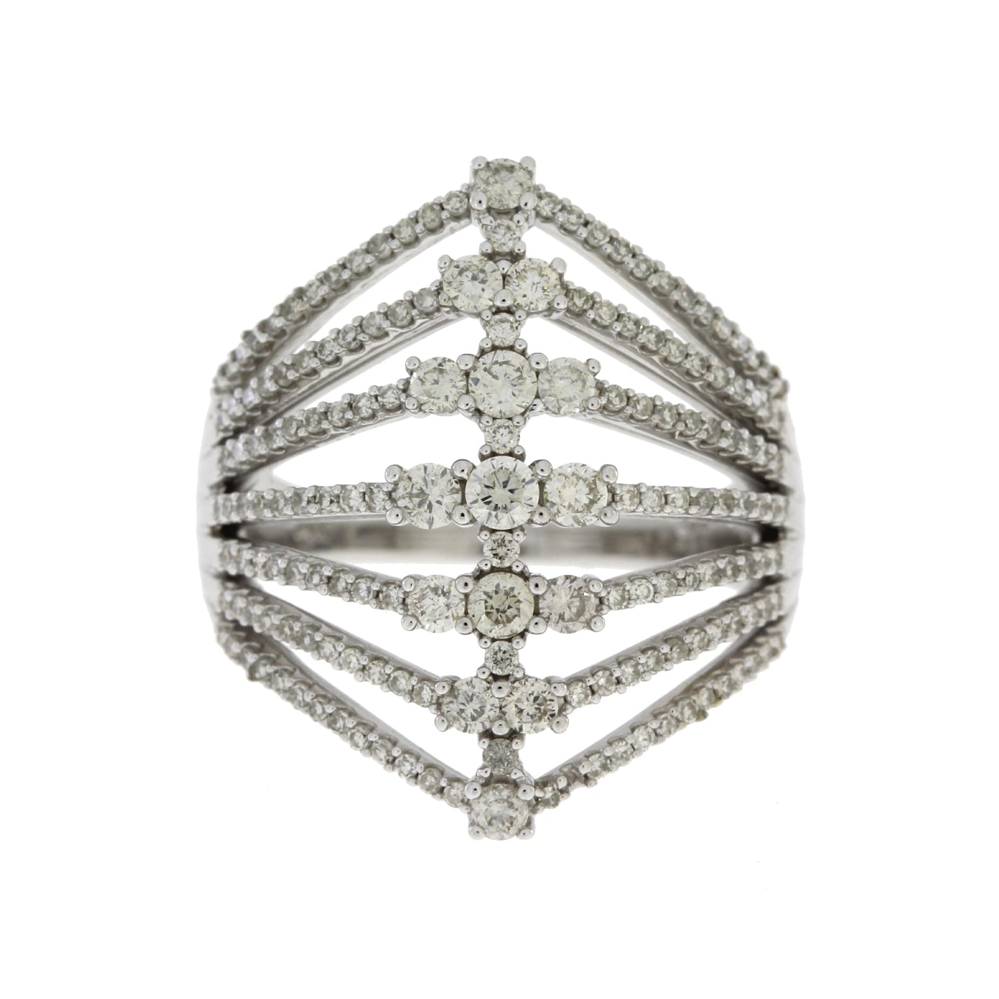 1.00ct डायमंड रिंग 14KT व्हाइट गोल्ड