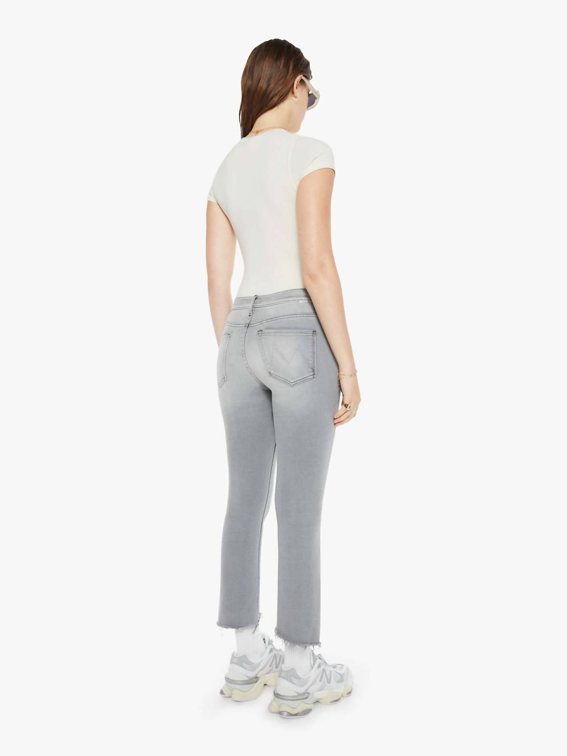 Mother - Insider Crop Step Fray Bootcut Ankle Jeans