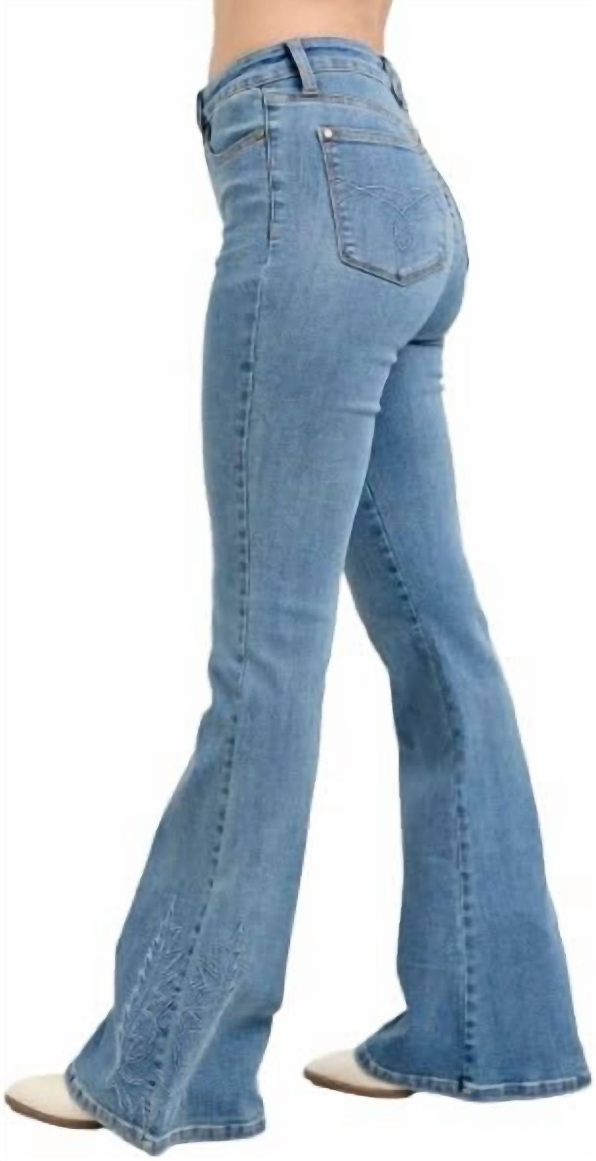 Judy Blue - High Waist Western Detail Flare Jean