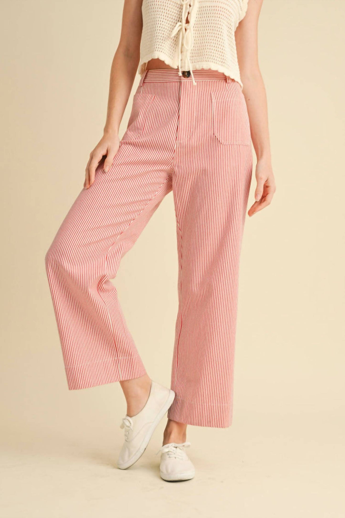 &Merci - Stripe Wide Leg Pants