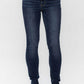 Judy Blue - Mid Rise Vintage Raw Hem Skinny Jeans