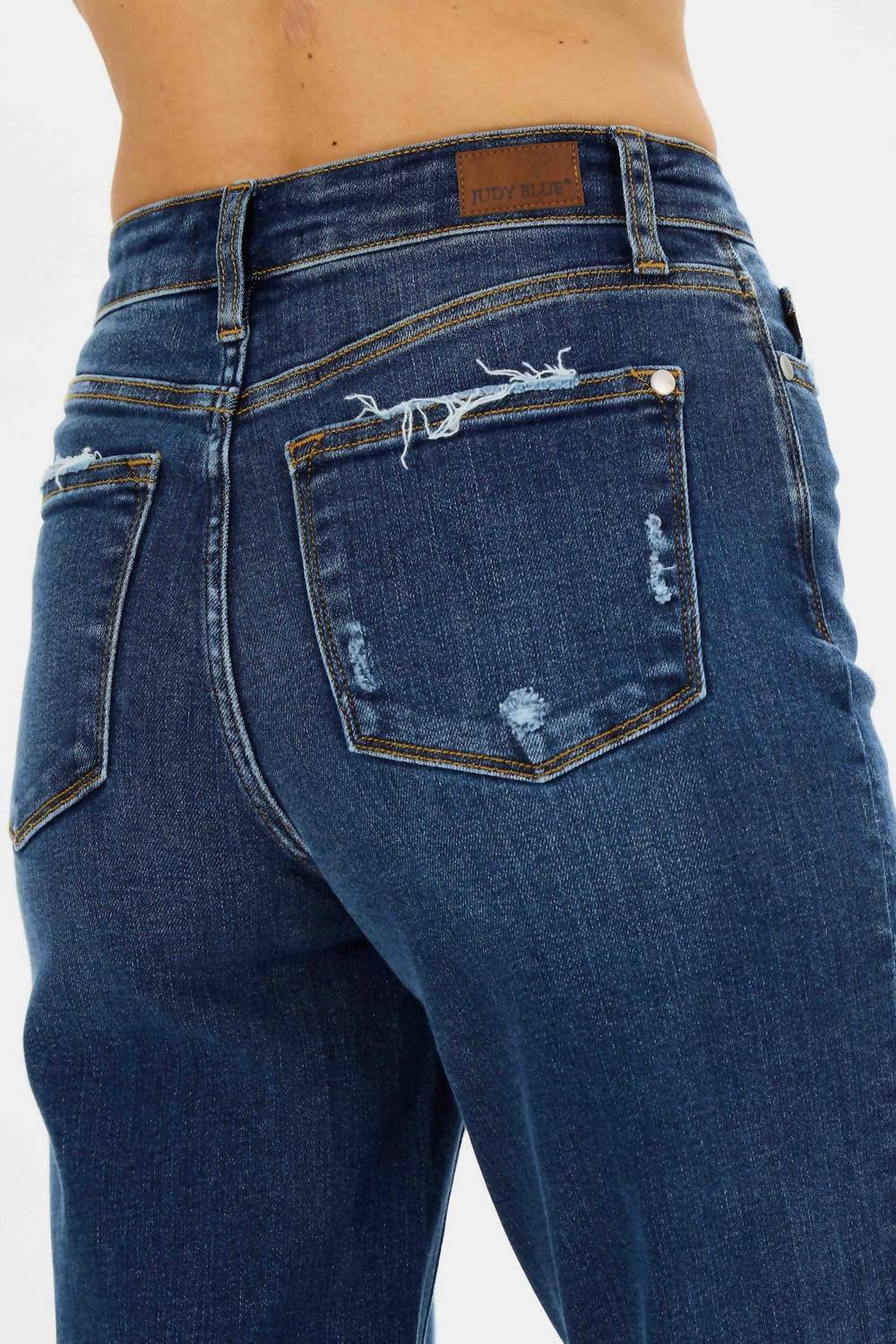 Judy Blue - High Waist Ripped Pocket Wide Leg Jeans