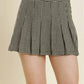 Aureum - Houndstooth Pleated Skirt