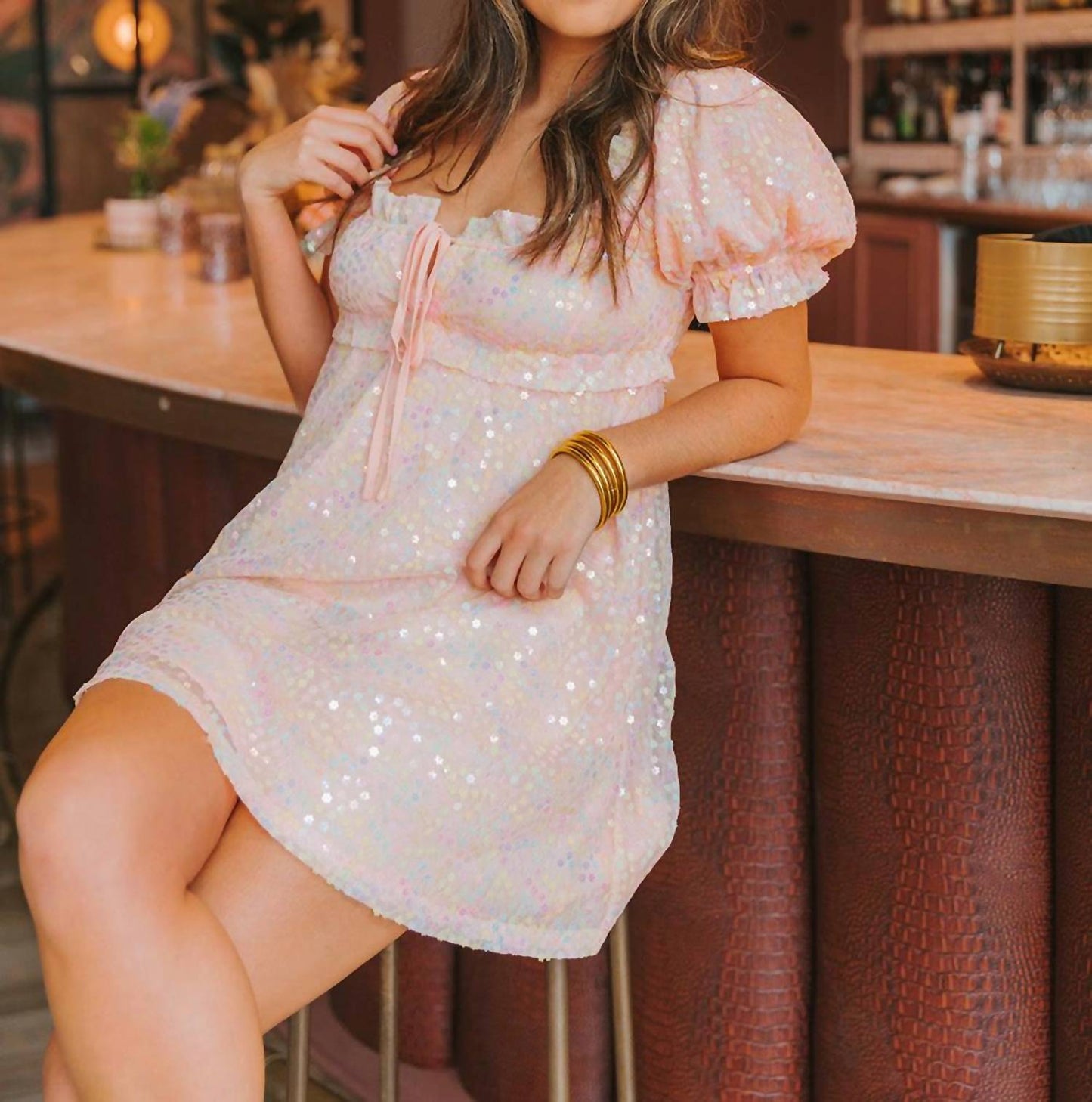 Buddylove - Jac Puff Sleeve Short Dress
