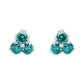 14KT White Gold Treated Blue Diamond Trio Stud Earrings (1 1/3 cttw, Blue)