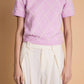 2.7 August Apparel - Diamond Pattern Knit Top
