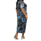 Fashion Szn Curve - Short Sleeve Abstract Mesh Midi Dress - Plus Size