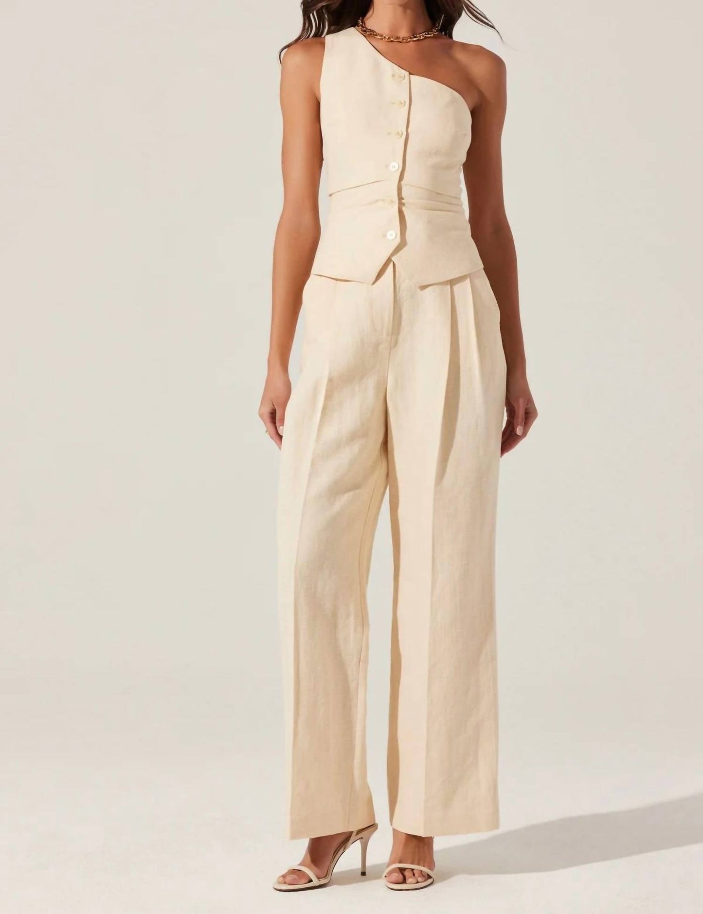 Astr - Bryony Linen Blend Pleated Pants