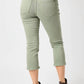 Judy Blue - Mid-Rise Garment Dyed Capri