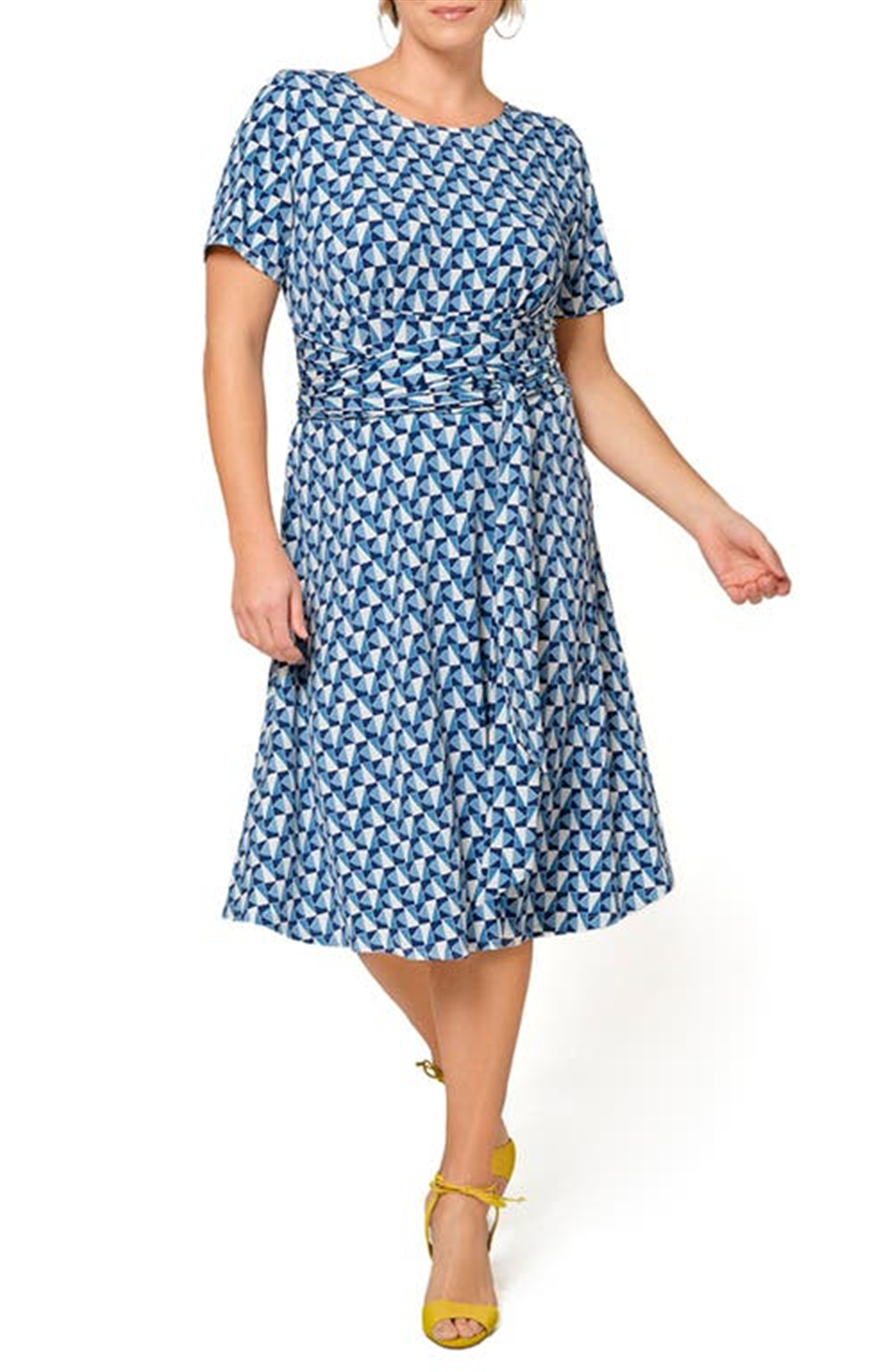 Leota Women's Brittany Print Fit & Flare Jersey MIDI Dress Purple